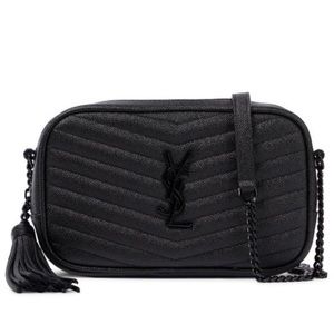 NWOT YSL Saint Laurent Women's Black Lou Camera Leather Crossbody Bag